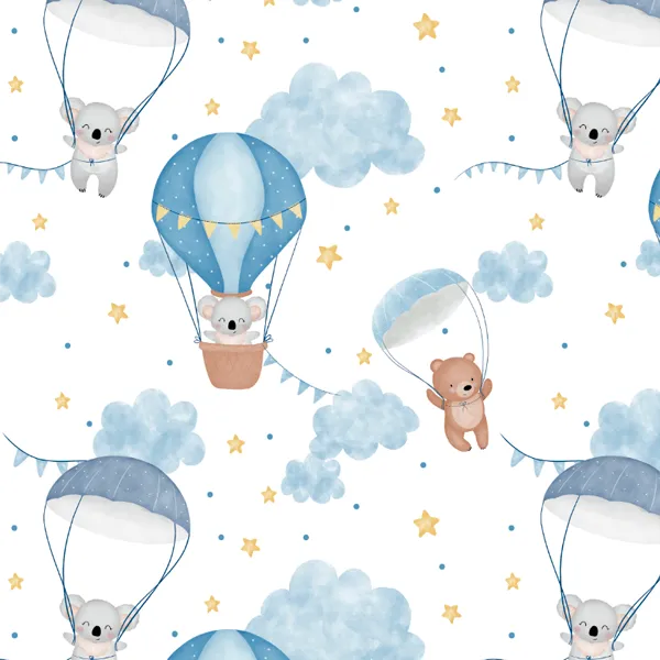 Balões e Paraquedas Azul