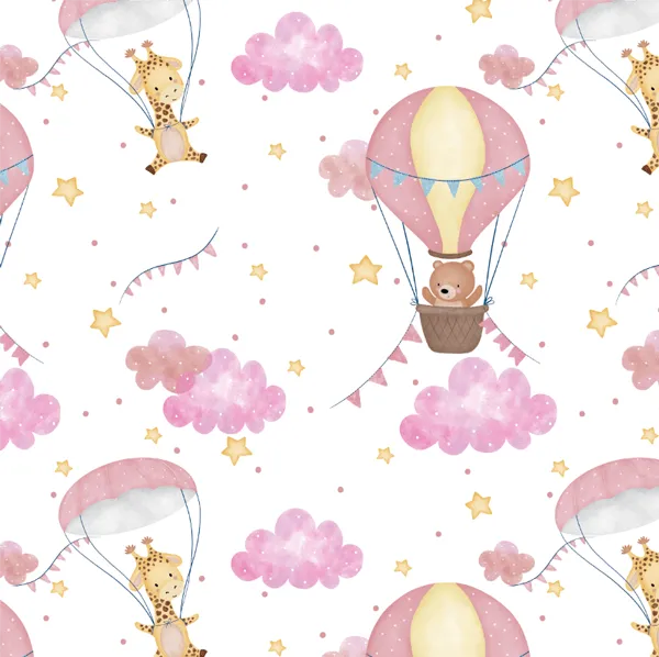 Balões e Paraquedas Rosa