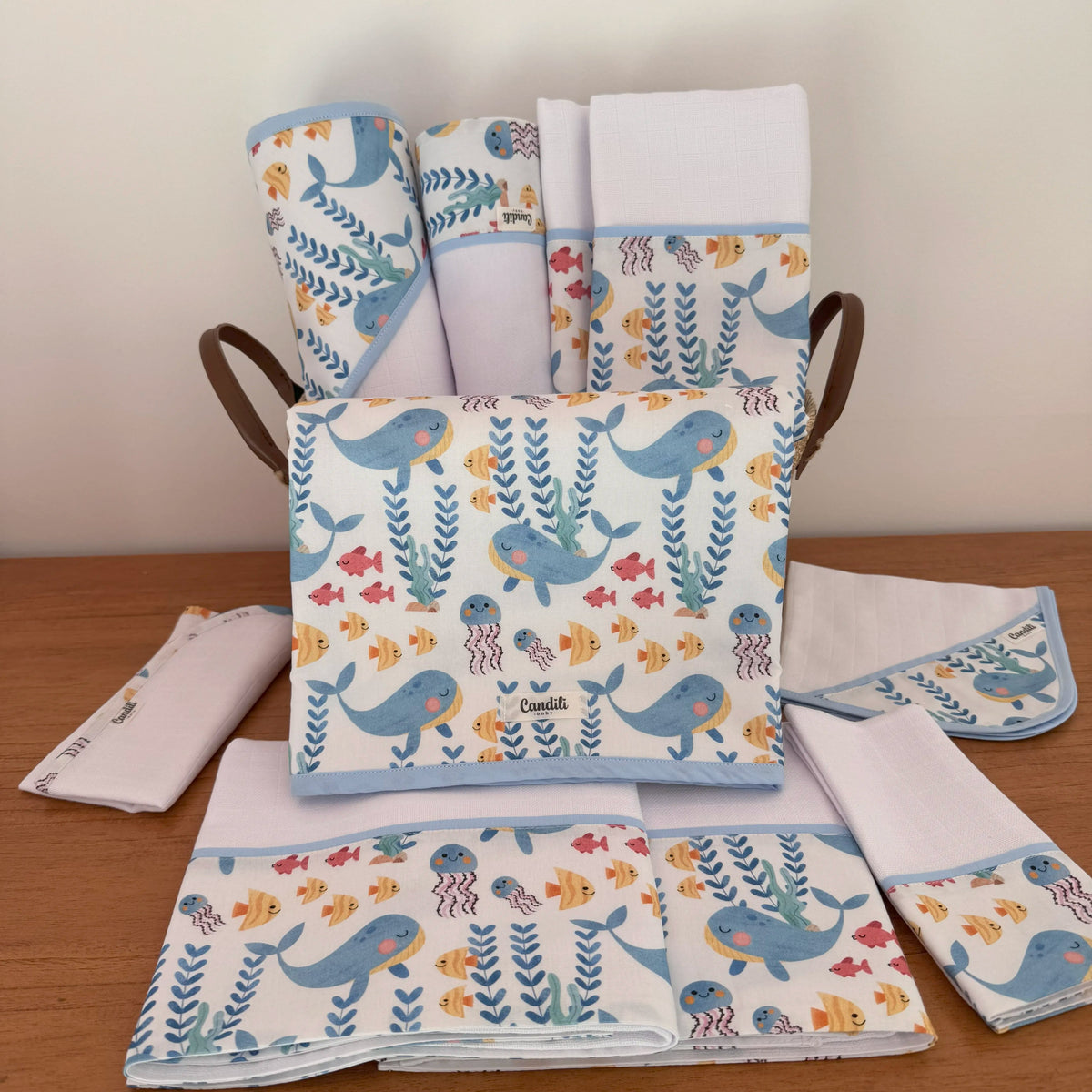 Kit Enxoval Ternura 10 peças – Fundo do Mar