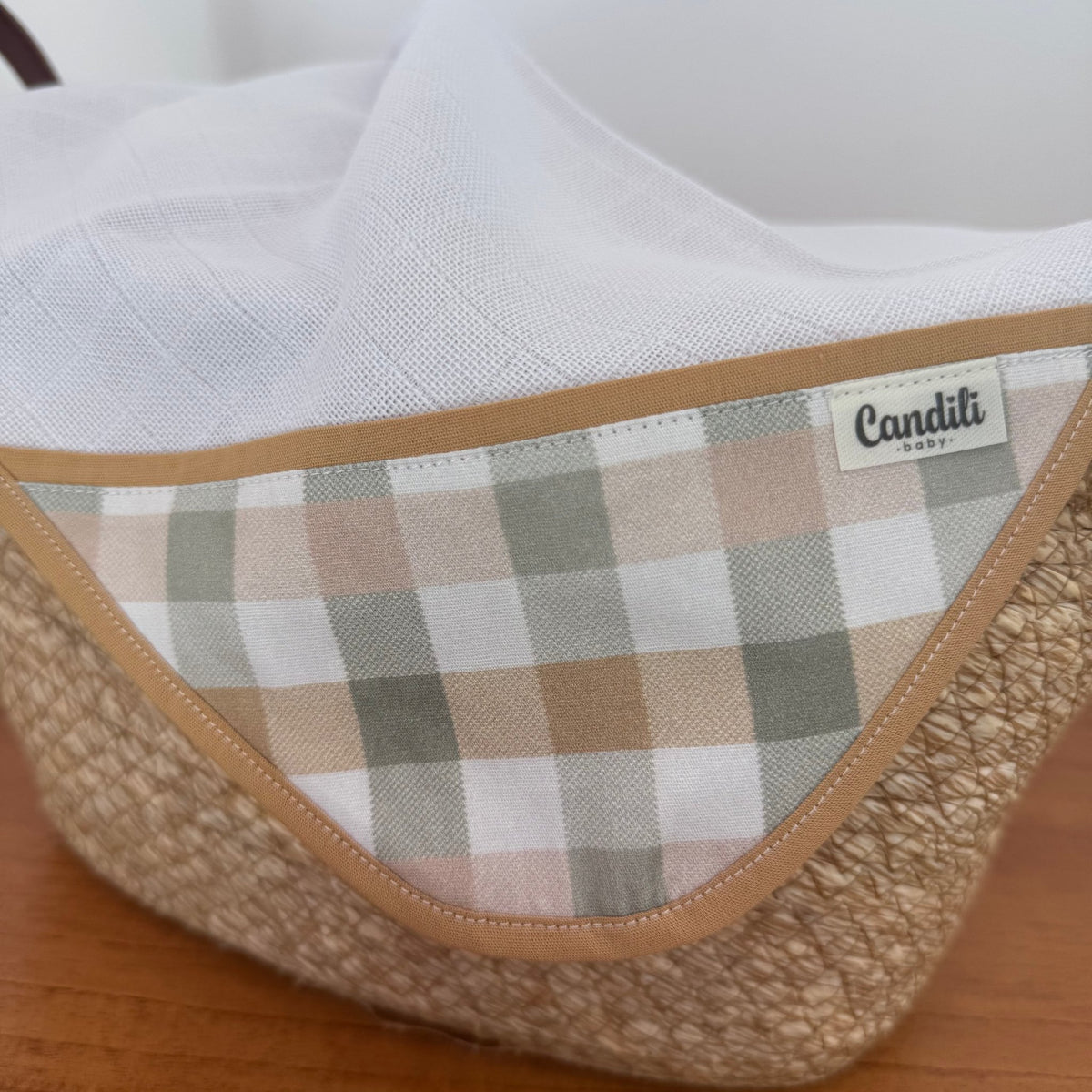 Fralda de Boca Cantinho Premium 100% Algodão - Xadrez e Cores