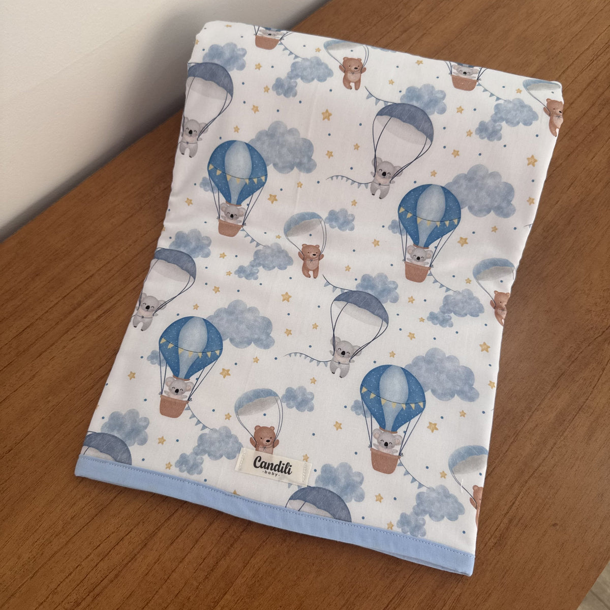 Kit Enxoval Ternura 10 peças – Balões e Paraquedas Azul