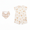 Conjunto Macacão Curto Floresta com Babador – Mini&Co