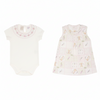 Conjunto Body Curto Com Salopete Lavanda – Mini&Co