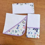 Kit Fraldas de Boca 3 Peças - Borboletas e Libélulas