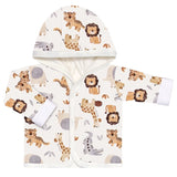 Conjunto Forrado Safari: Casaco c/ capuz e Calça em algodão egípcio- Mini&Co