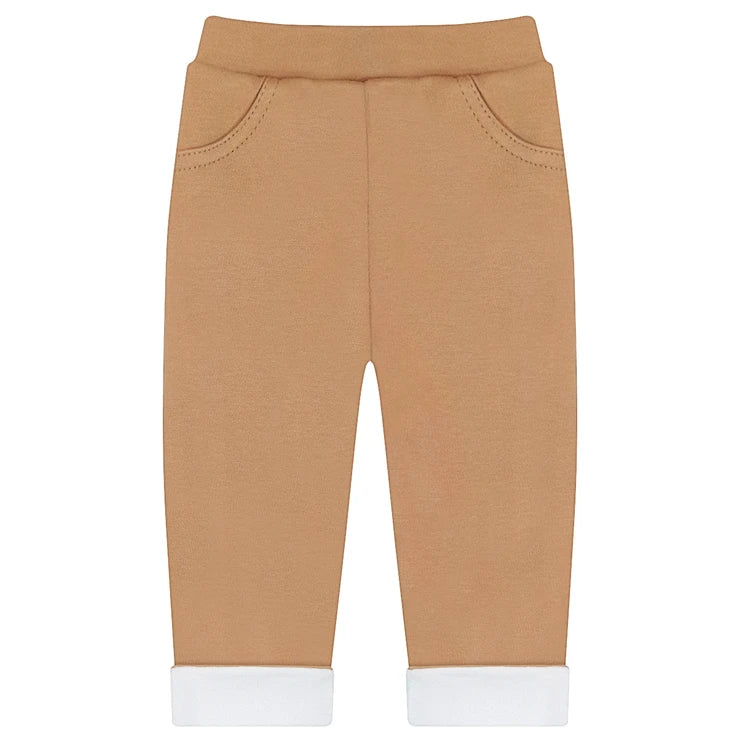 Conjunto Forrado Safari: Casaco c/ capuz e Calça em algodão egípcio- Mini&Co