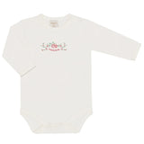 Conjunto Body e Calça Algodão Egípcio Flores Bordadas Mini&co