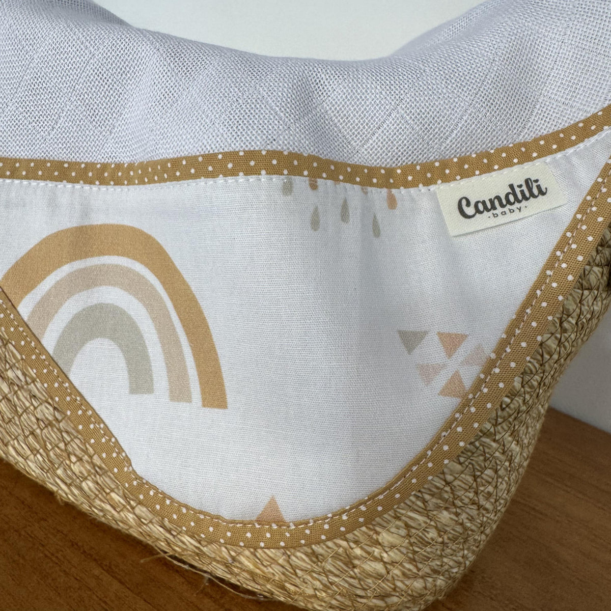Fralda de Boca Cantinho Premium 100% Algodão - Arco-íris