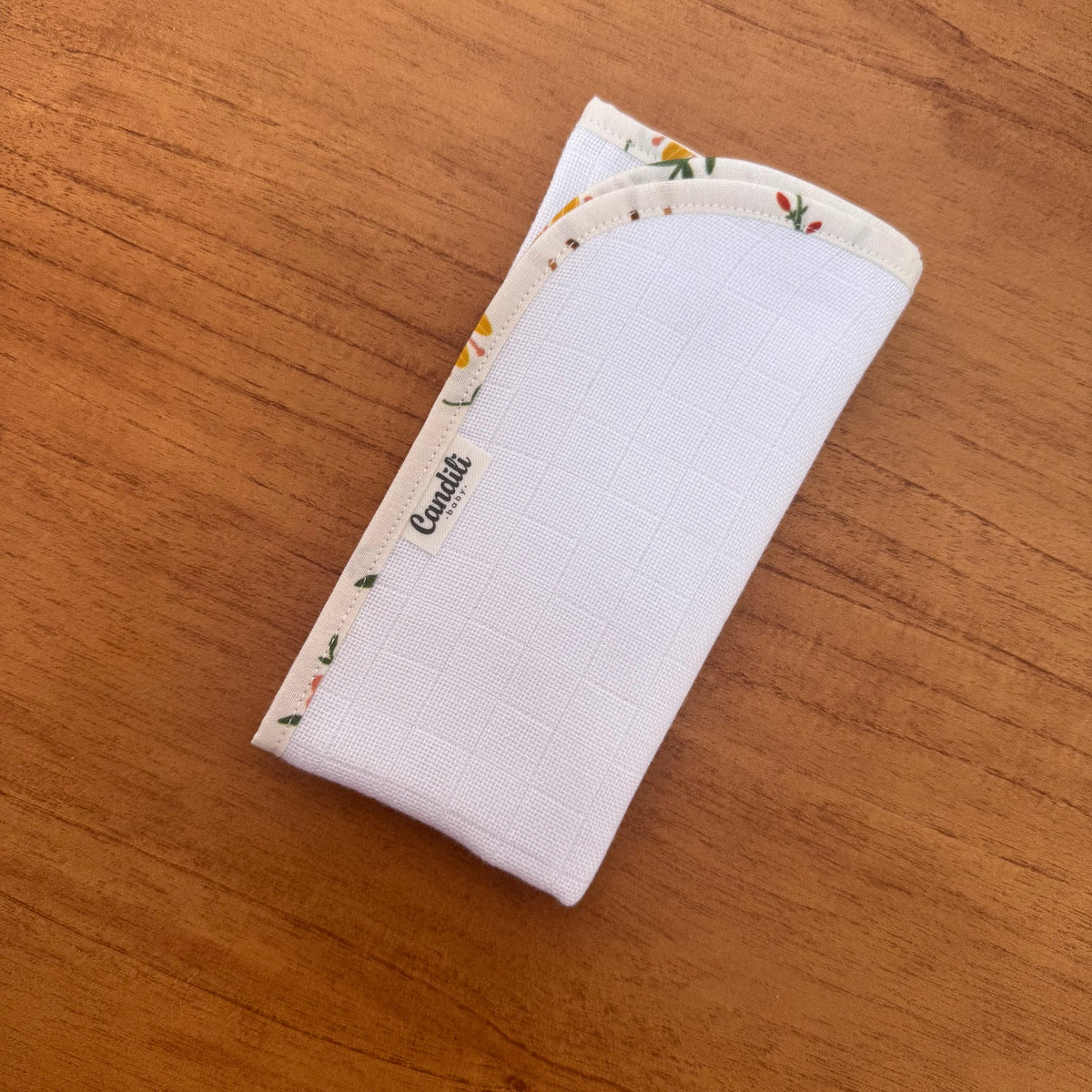 Fralda de Boca Slim Premium 100% Algodão - Cavalinhos e Flores