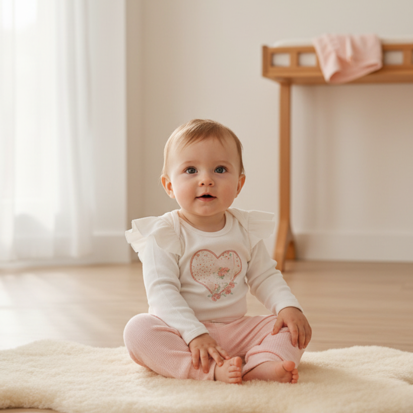 Conjunto Body e Calça em Ribana Mini&co