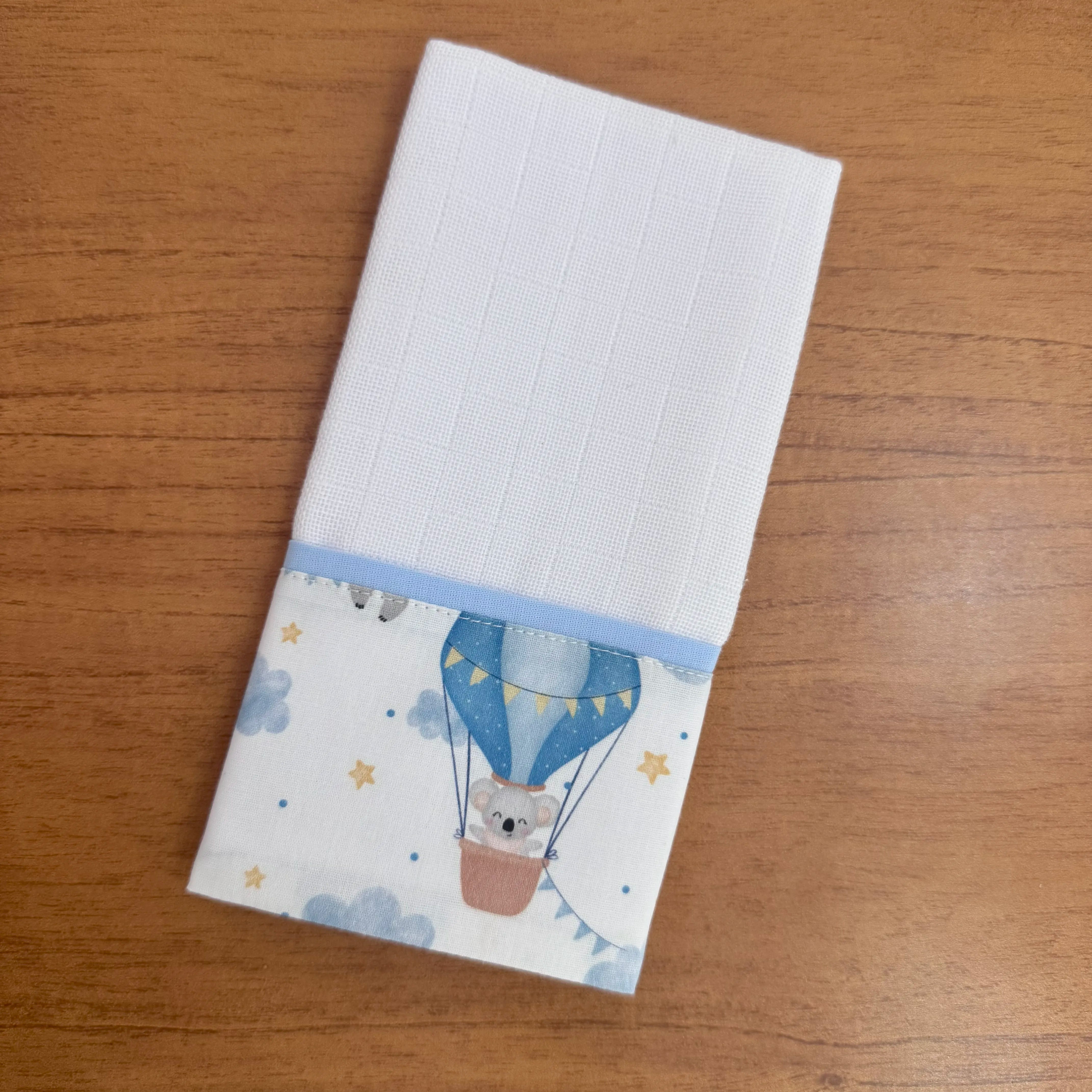 Kit Fraldas de Boca 3 Peças - Balões e Paraquedas Azul