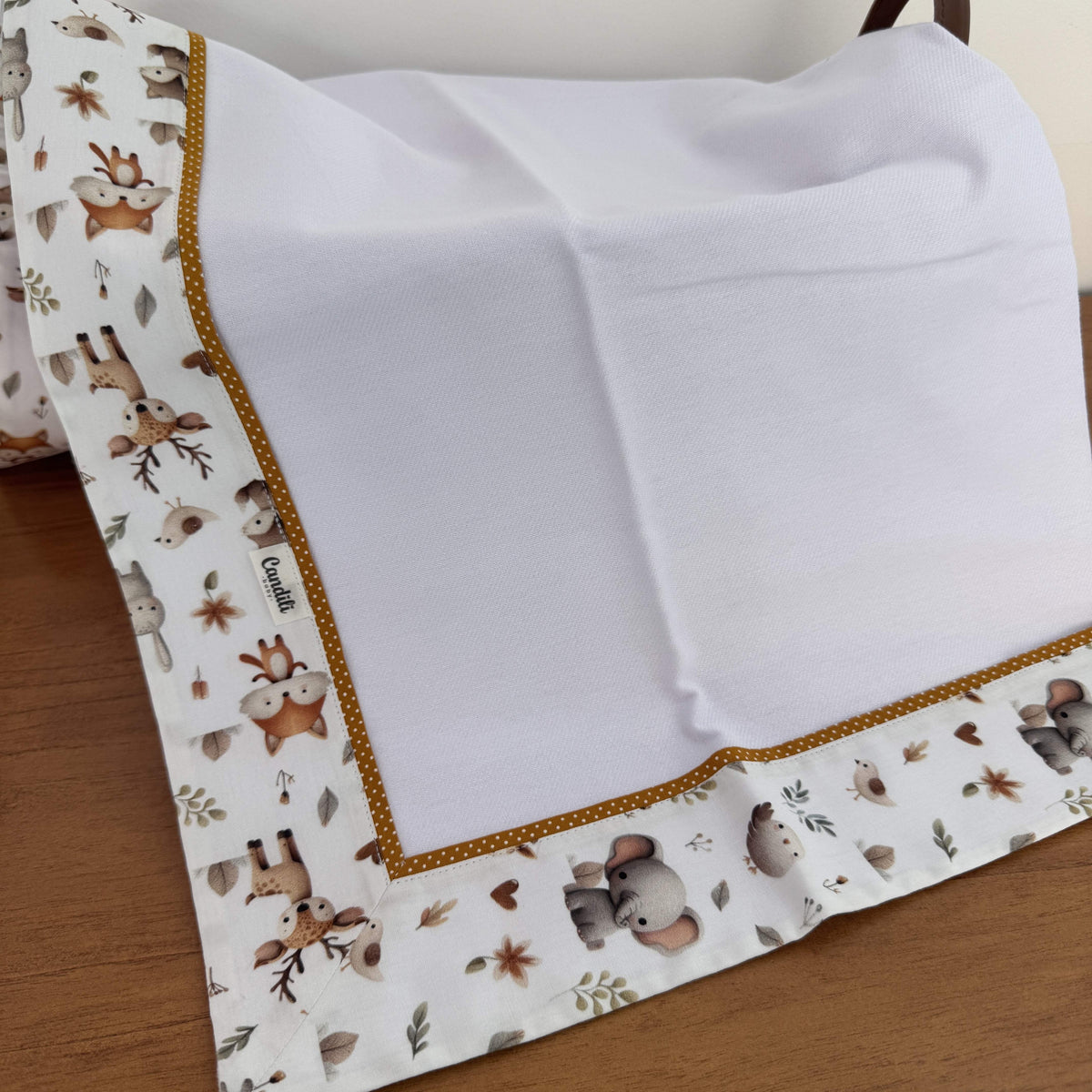 Cueiro Flanelado Premium 100% Algodão - Bichinhos na Floresta