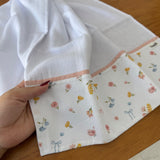 Fralda de Ombro Premium 100% Algodão - Passarinhos e Flores