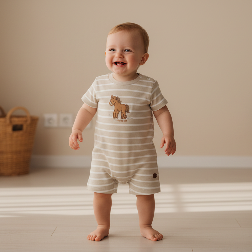 Macacão Curto Cavalinho – Mini&Co