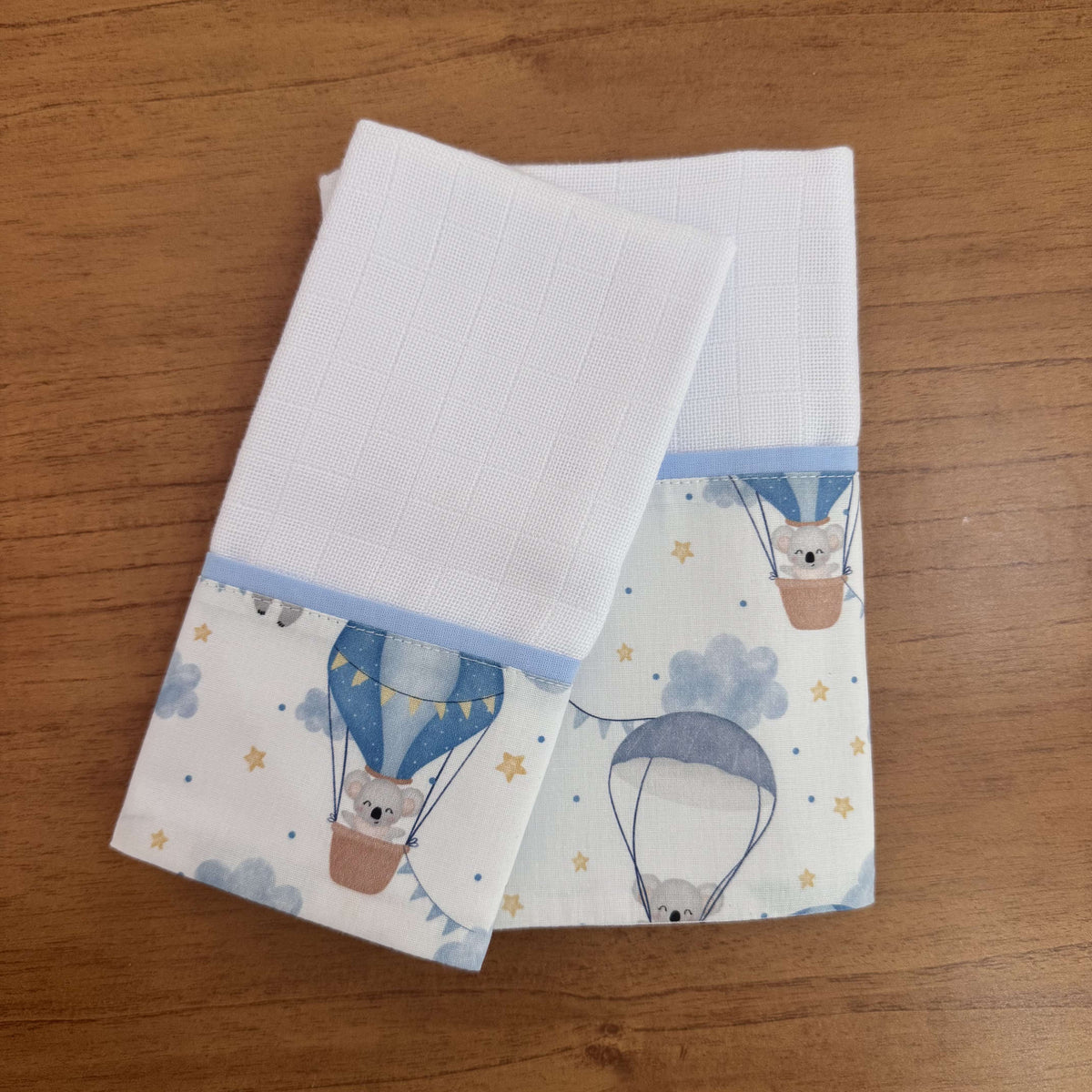 Kit Enxoval Amamentação 2 Peças – Balões e Paraquedas Azul
