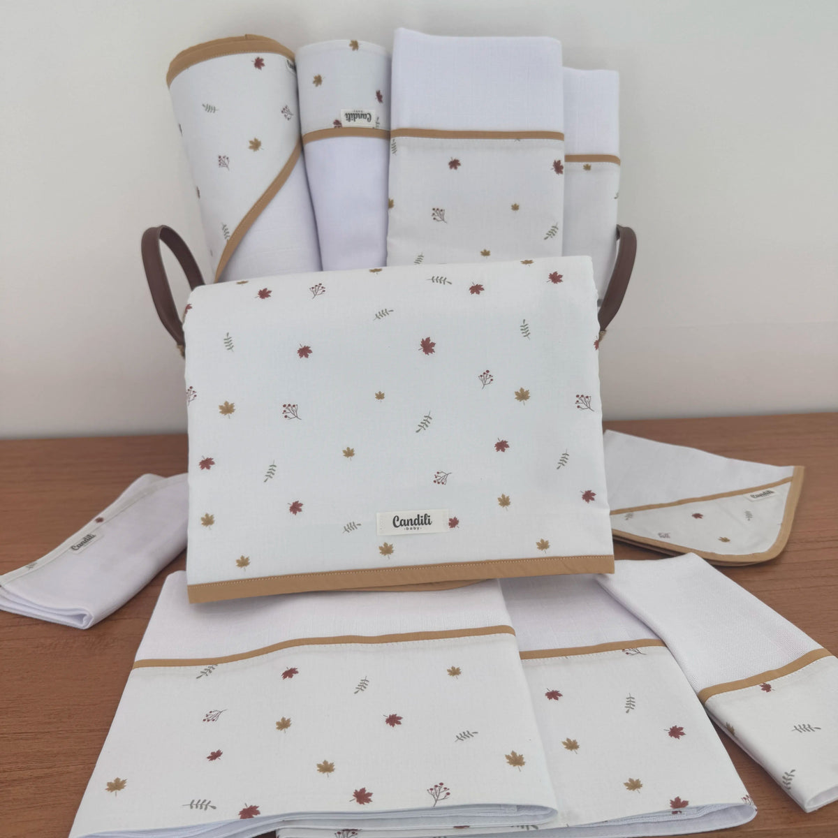 Kit Enxoval Ternura 10 peças – Folhas de Outono