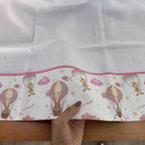 Fralda Grande Multiuso Premium 100% Algodão - Balões e Paraquedas Rosa