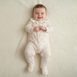 Macacão Longo com Pezinho Rosa Floral – Mini&Co