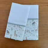 Kit Amamentação 2 Peças: Fralda de Ombro e Fralda de Boca - Safari Baby
