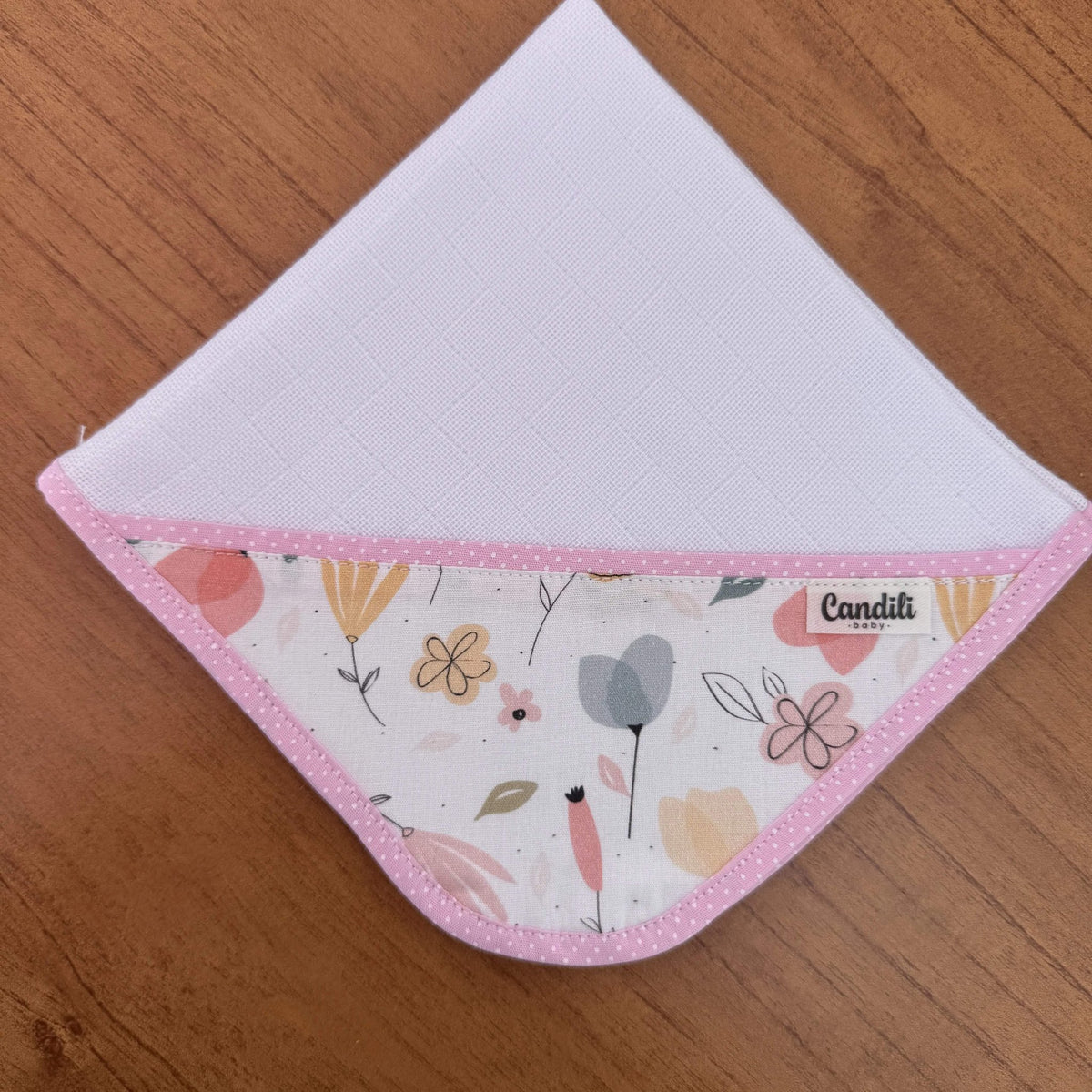 Fralda de Boca Cantinho Premium 100% Algodão - Floral