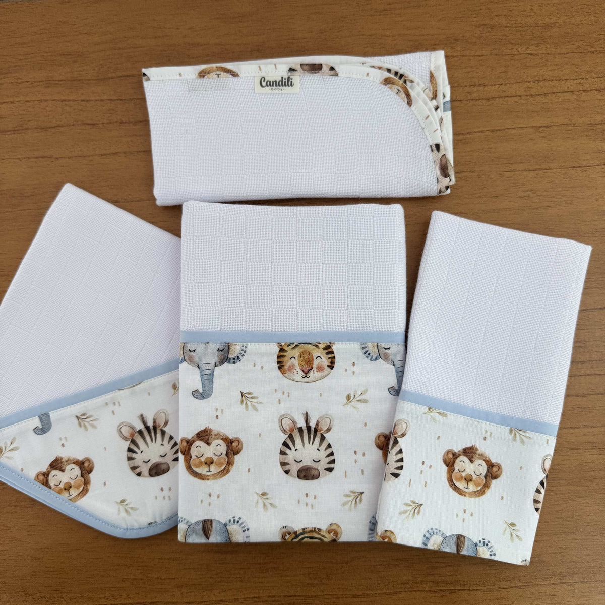 Kit Enxoval Encanto 4 Peças – Animais da Savana