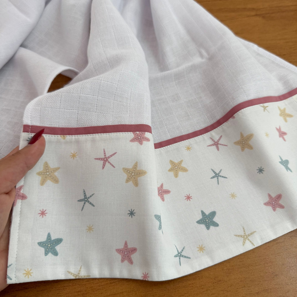 Fralda de Ombro Premium 100% Algodão - Estrela do Mar