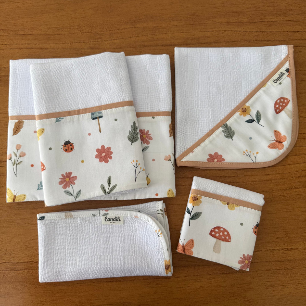 Kit Enxoval Essencial 5 Peças – Jardim Encantado
