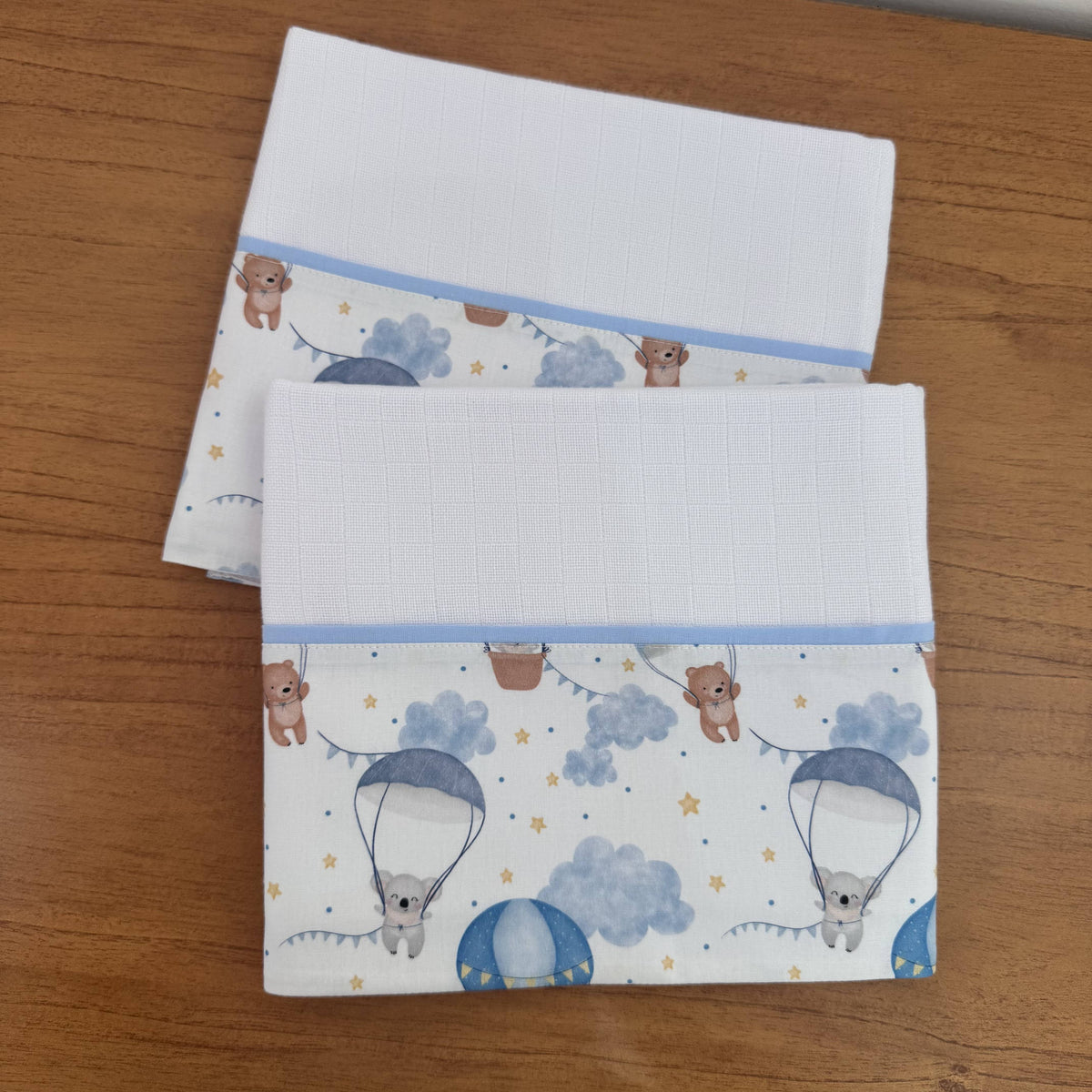 Kit Enxoval Ternura 10 peças – Balões e Paraquedas Azul