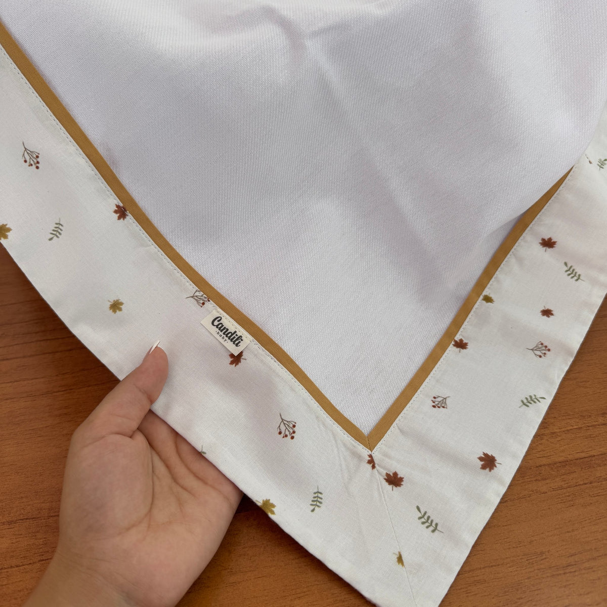 Cueiro Flanelado Premium 100% Algodão - Folhas de Outono