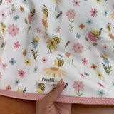 Manta Dupla Face - Abelhas no Jardim