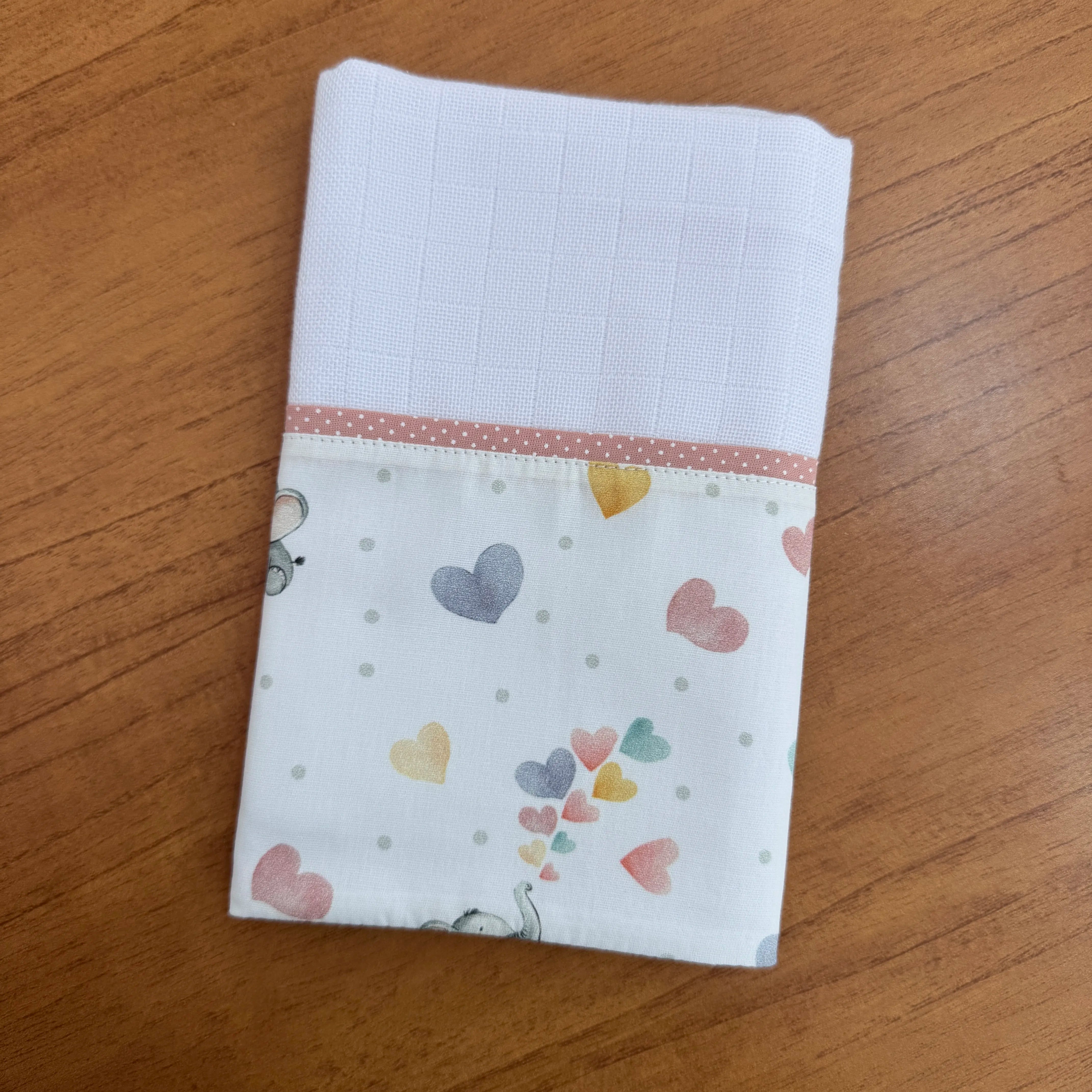 Kit Amamentação 2 Peças: Fralda de Ombro e Fralda de Boca - Elefantinha