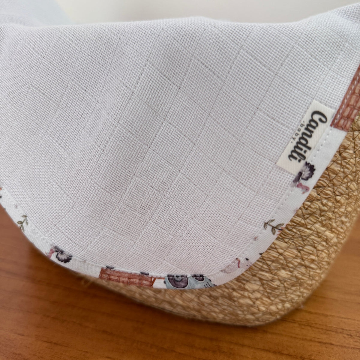 Fralda de Boca Slim Premium 100% Algodão - Fazendinha