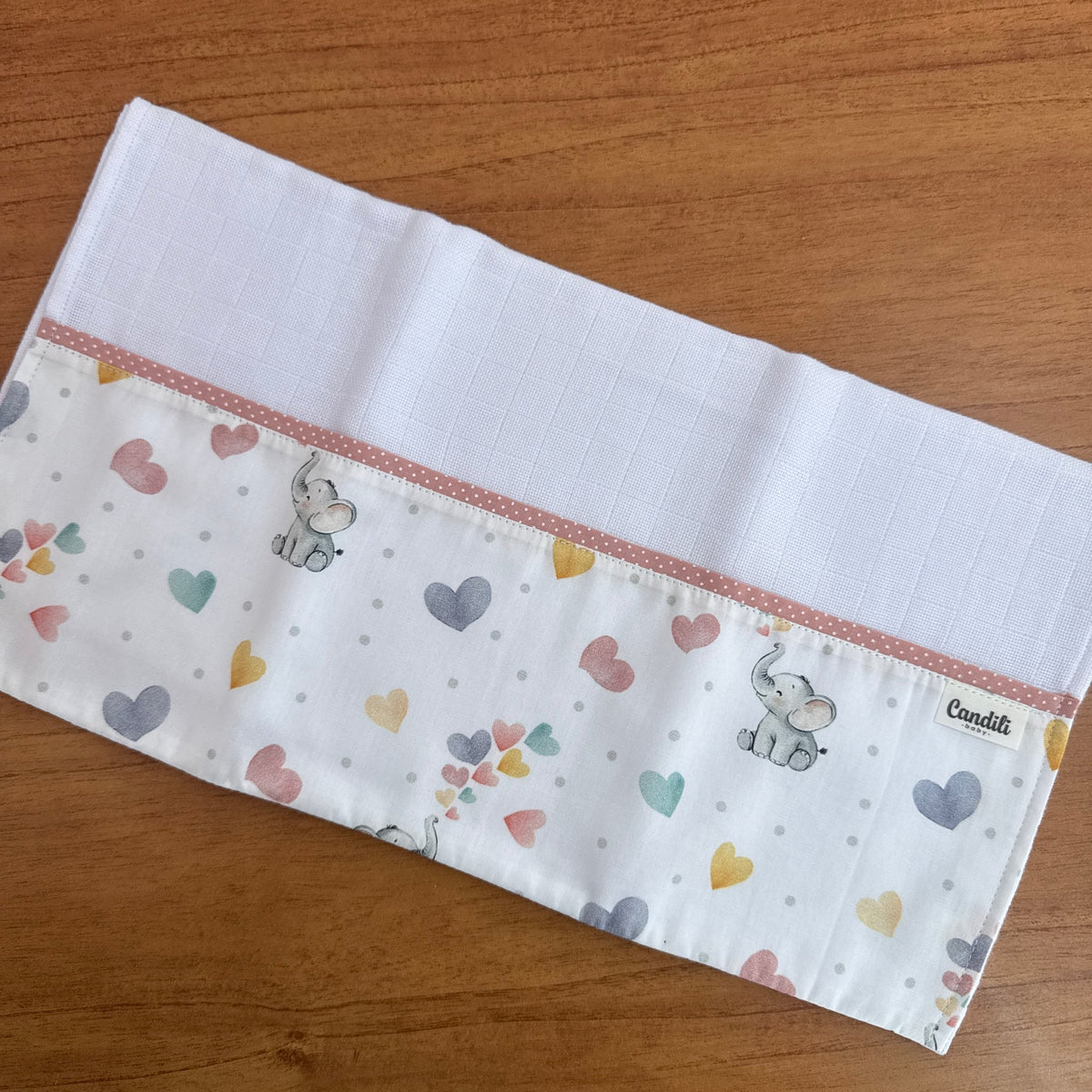 Fralda de Ombro Premium 100% Algodão - Elefantinha