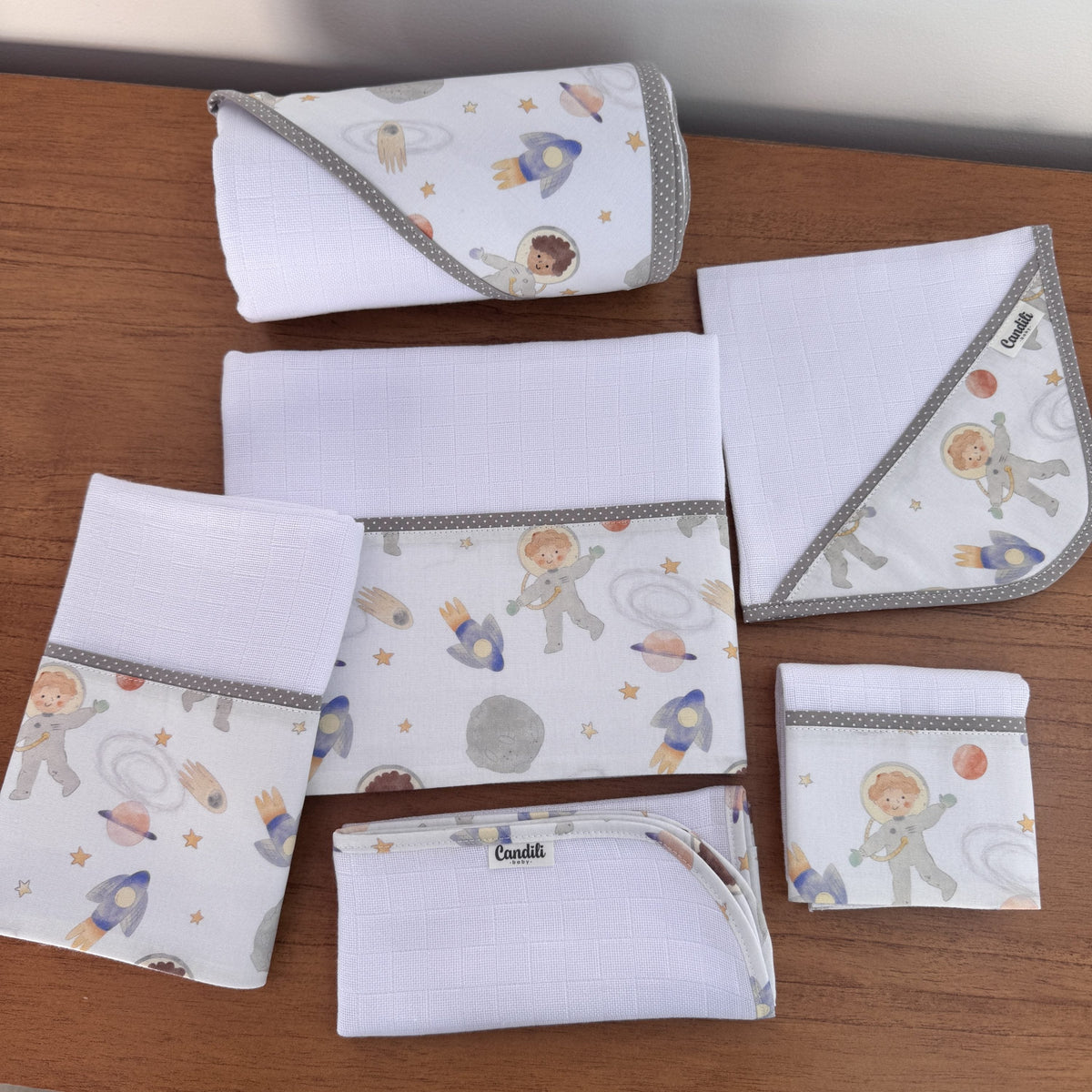 Kit Enxoval Afeto 6 Peças – Pequeno Astronauta