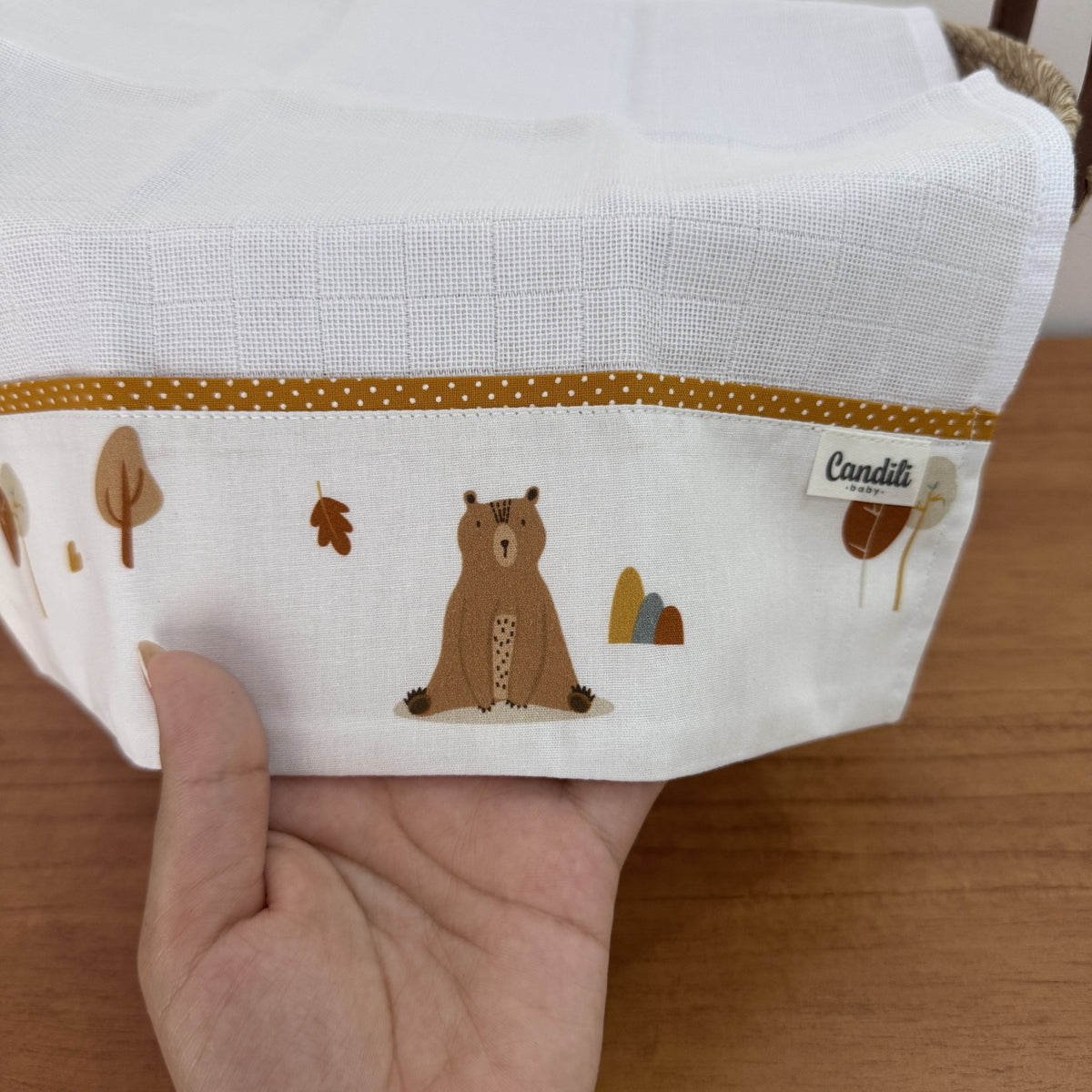 Fralda de Ombro Premium 100% Algodão - Amigos do Urso