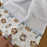 Fralda de Ombro Premium 100% Algodão - Animais da Savana