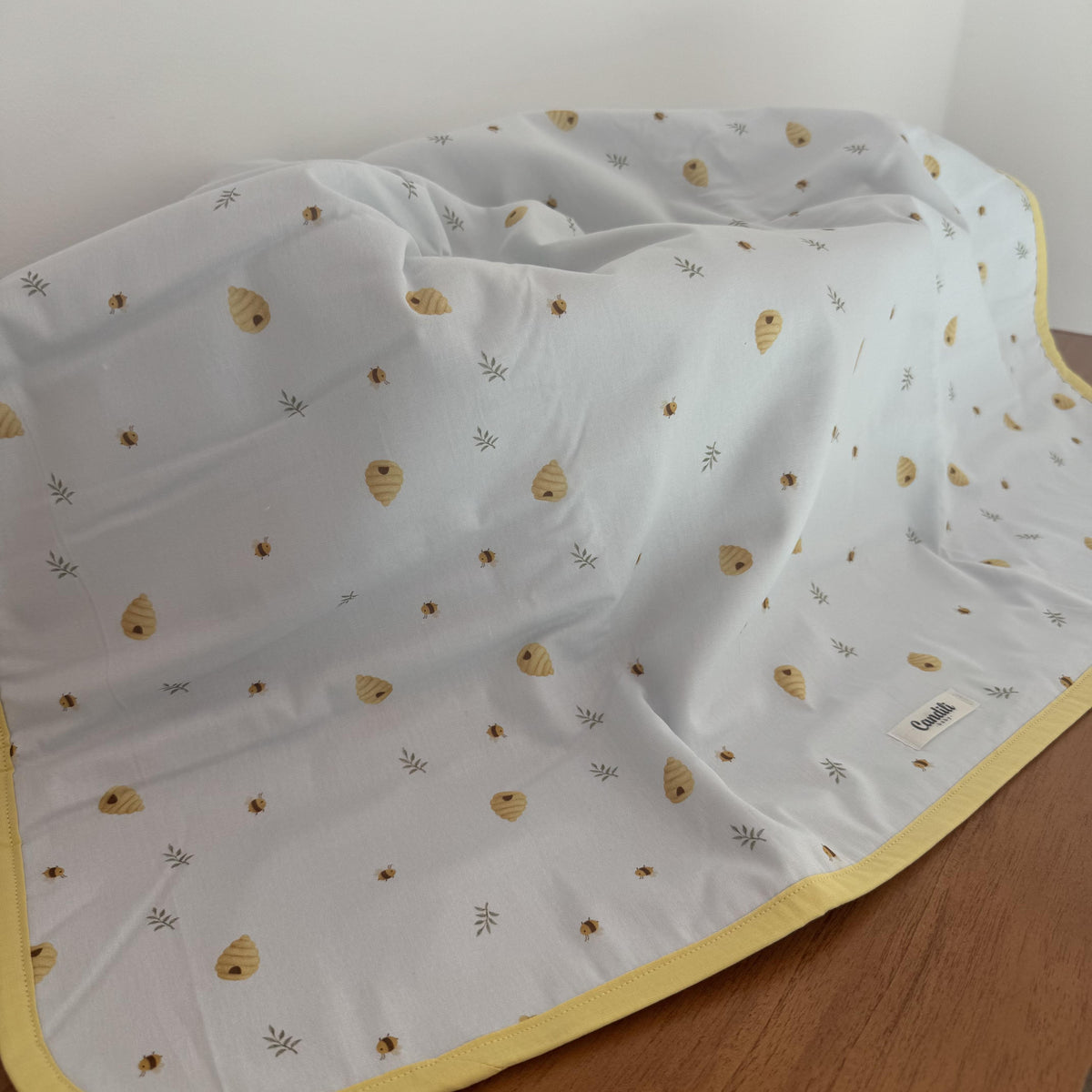 Manta de Bebê Dupla Face Soft - Abelhas e Colmeias