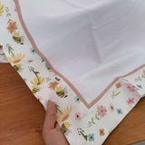 Cueiro Flanelado Premium 100% Algodão - Abelhas no Jardim