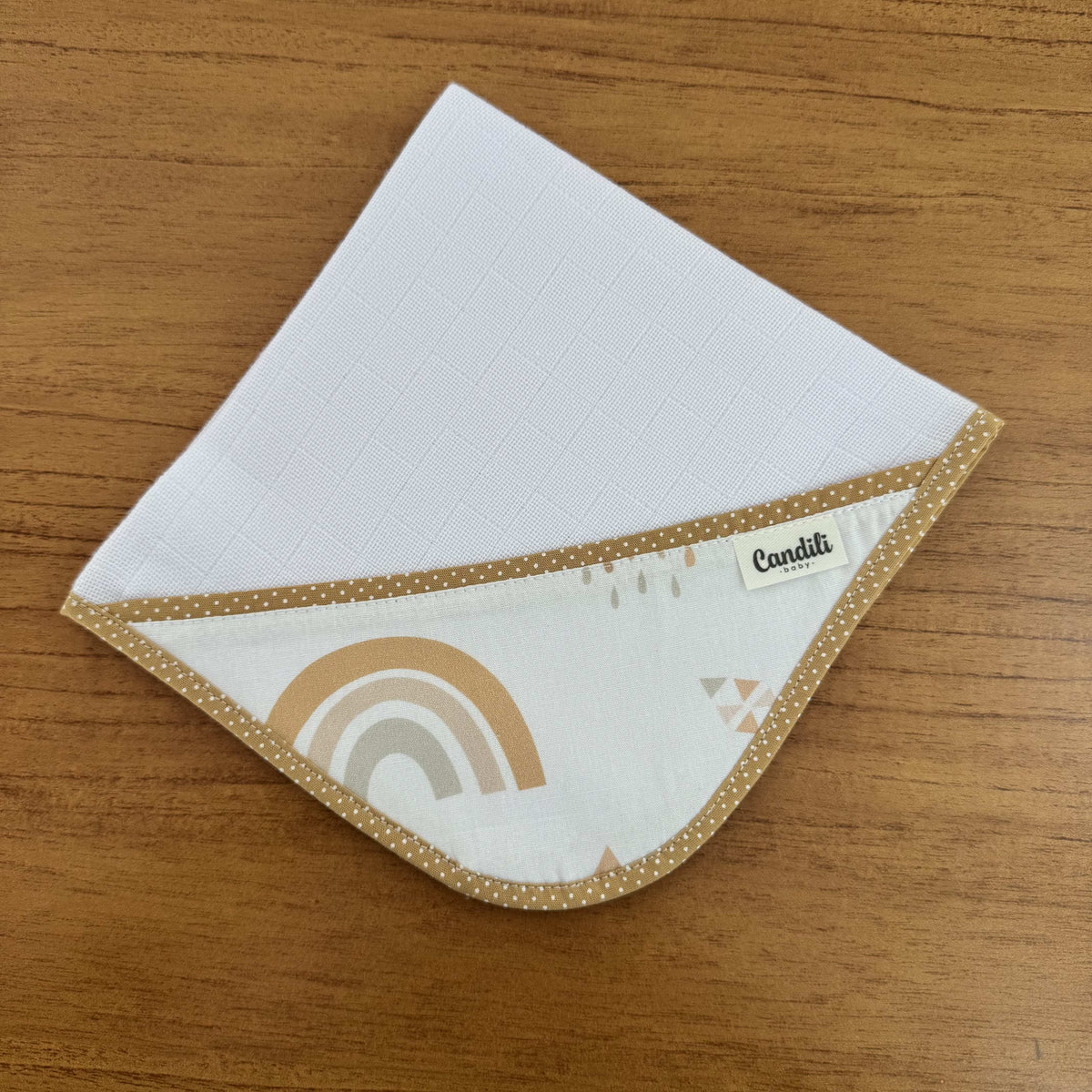 Fralda de Boca Cantinho Premium 100% Algodão - Arco-íris