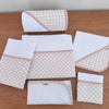 Kit Enxoval Afeto 6 Peças – Xadrez Rosa