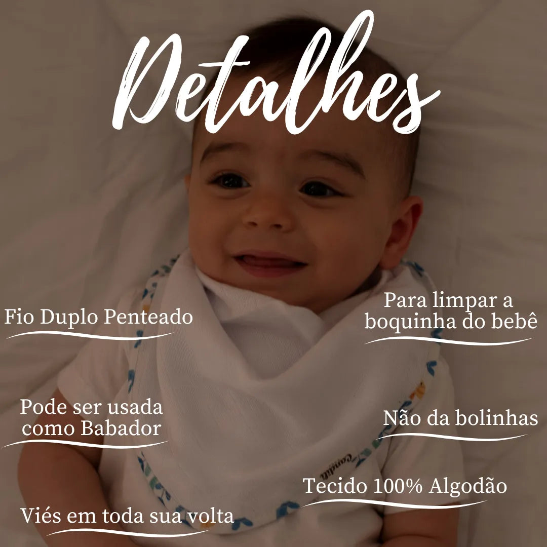 Fralda de Boca Slim - Xadrez e Cores