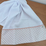 Fralda de Ombro - Xadrez Rosa