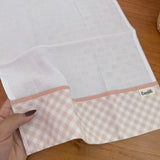 Fralda de Boca Barradinho - Xadrez Rosa