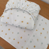 Jogo de Lençol 2 Peças - Bolinhas Neutras