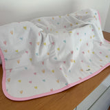 Manta Dupla Face - Corações Coloridos