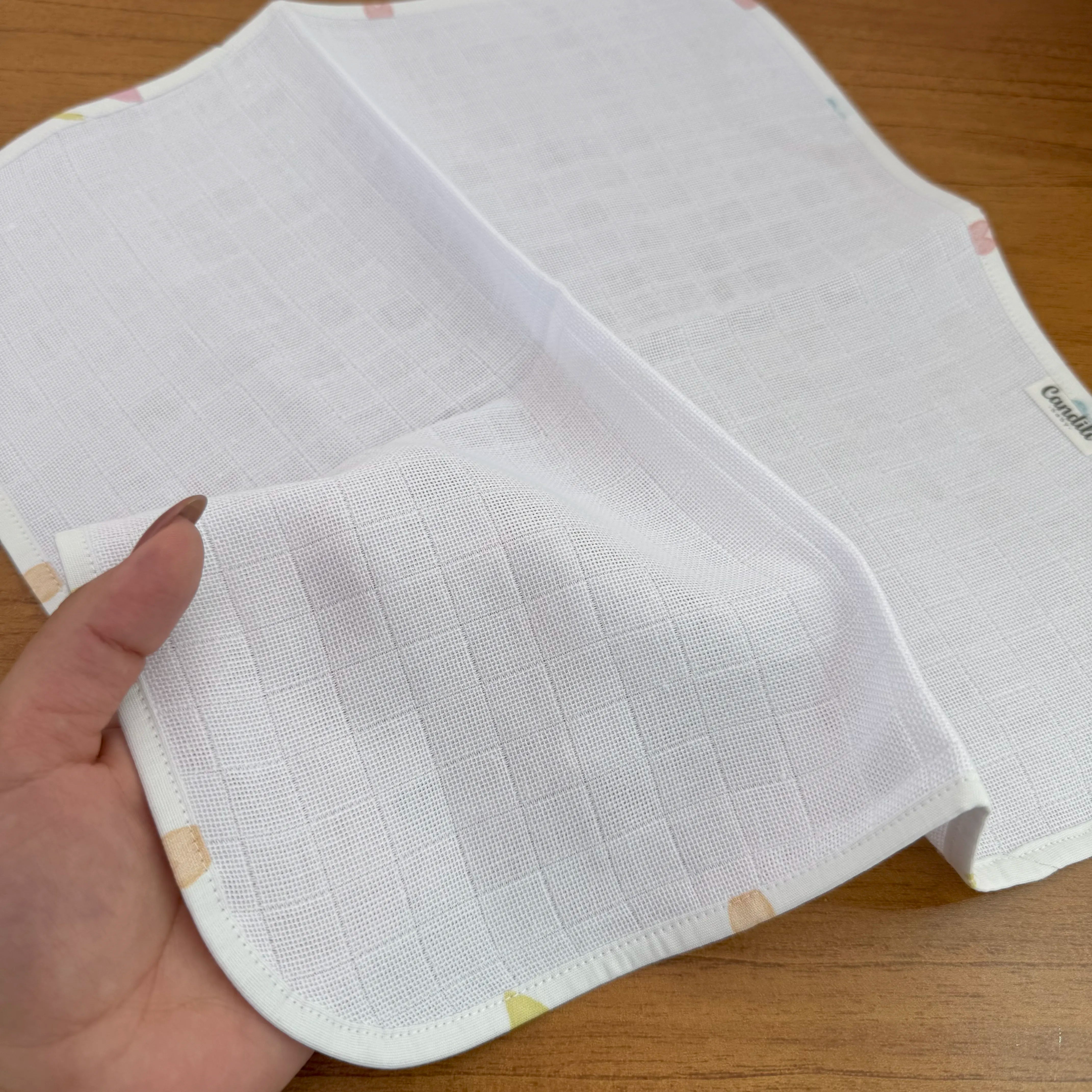 Fralda de Boca Slim - Corações Coloridos