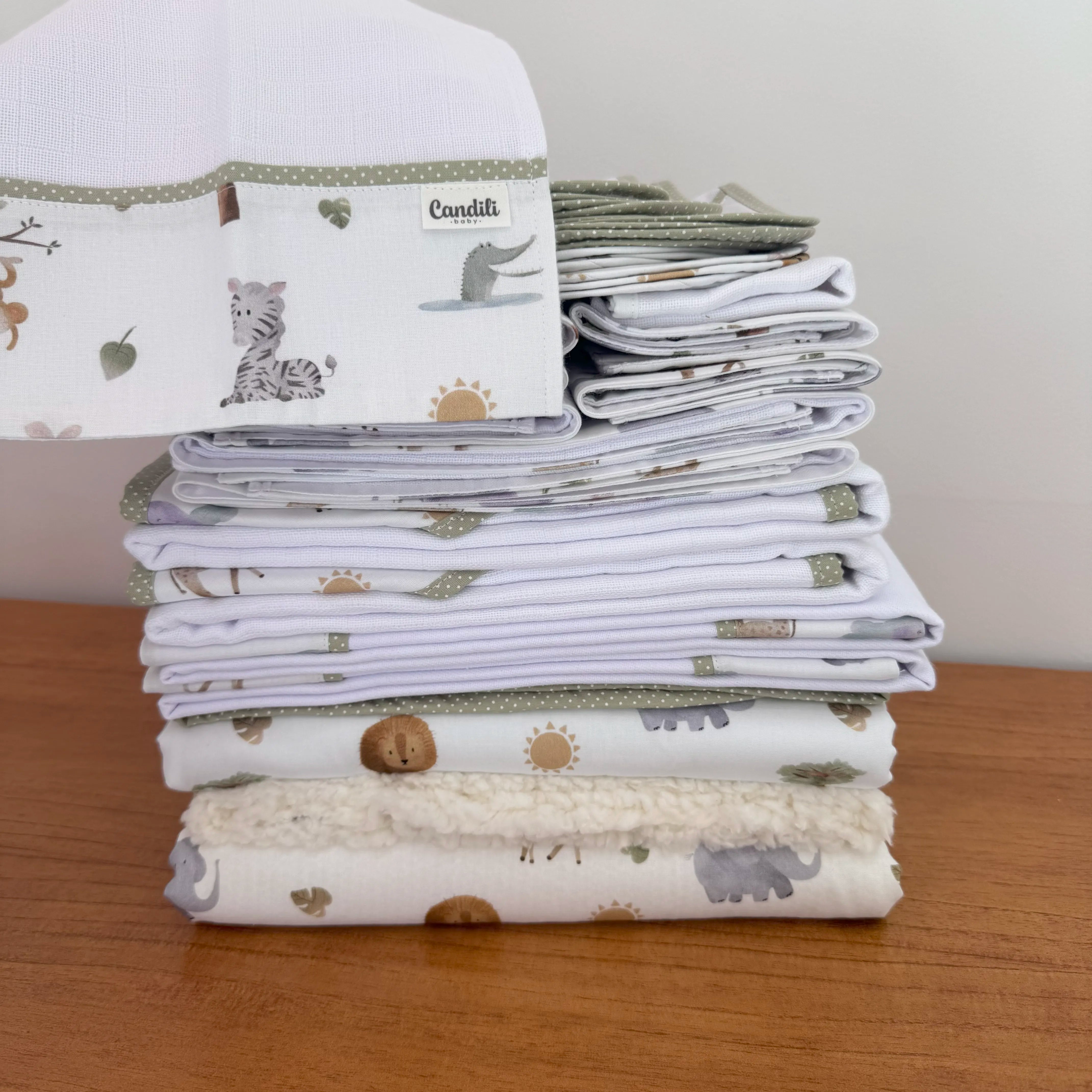 Kit Maternidade 20 peças - Safari Banho de Sol