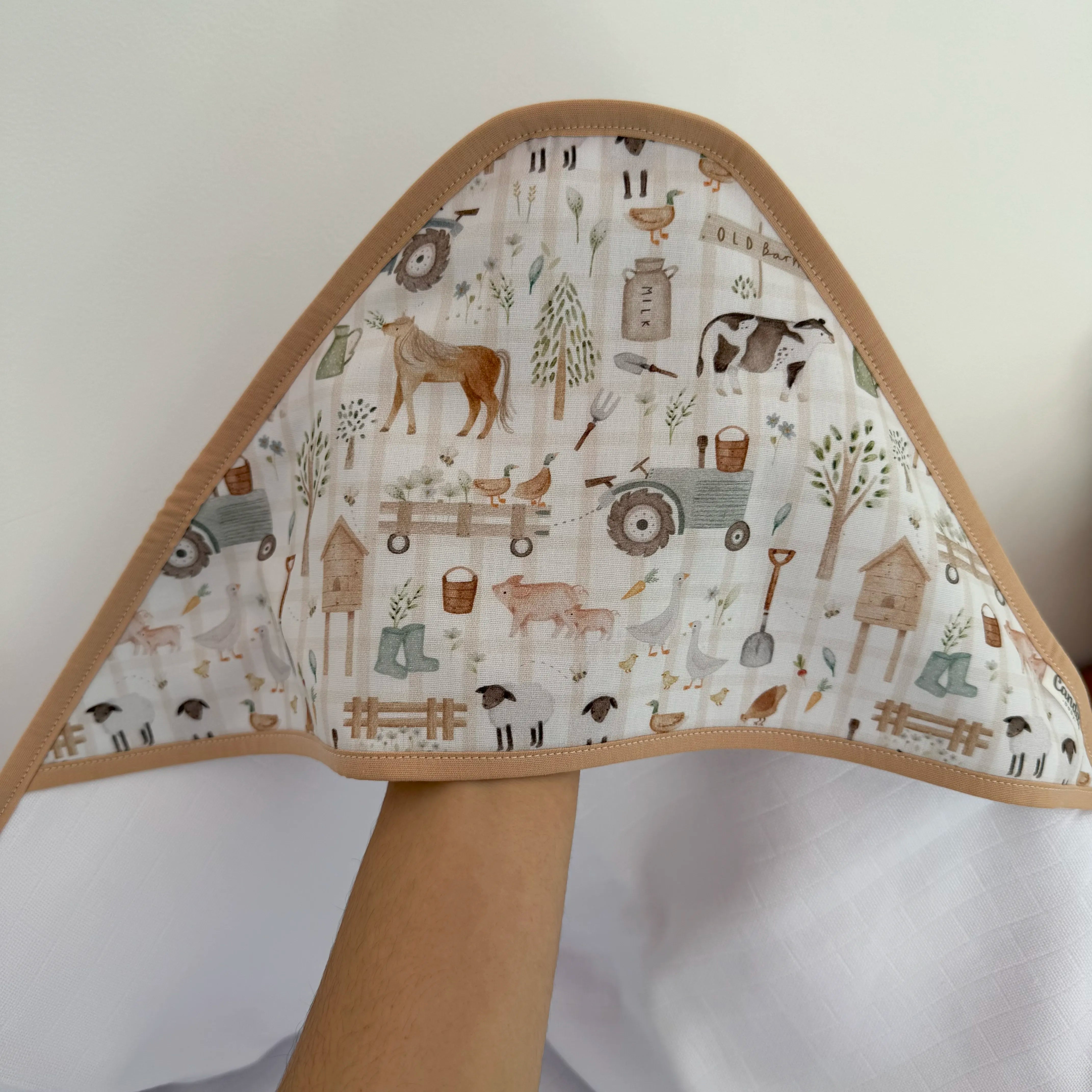 Toalha Fralda de Banho com Capuz Premium - Fazenda Feliz