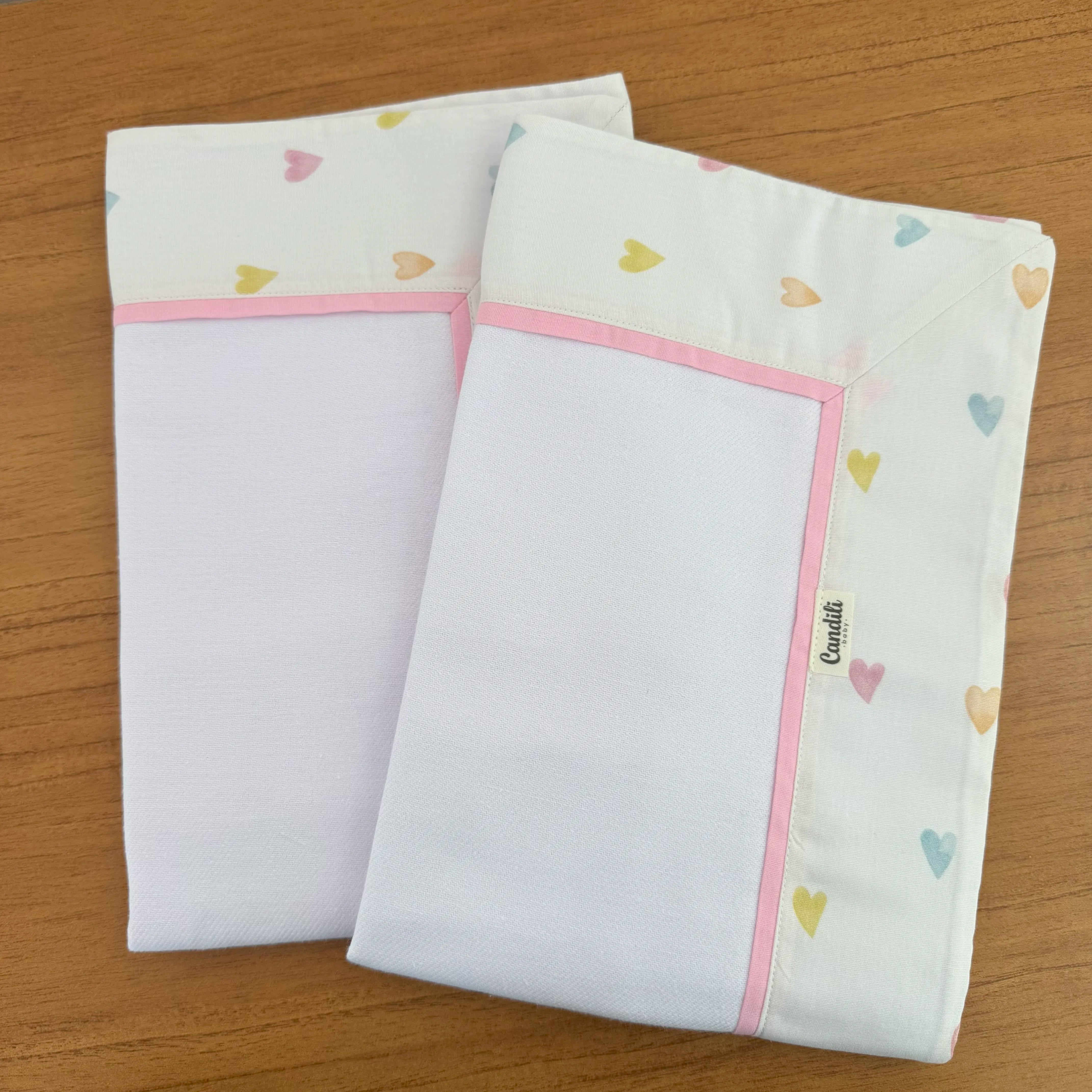 Kit Maternidade 20 peças - Corações Coloridos