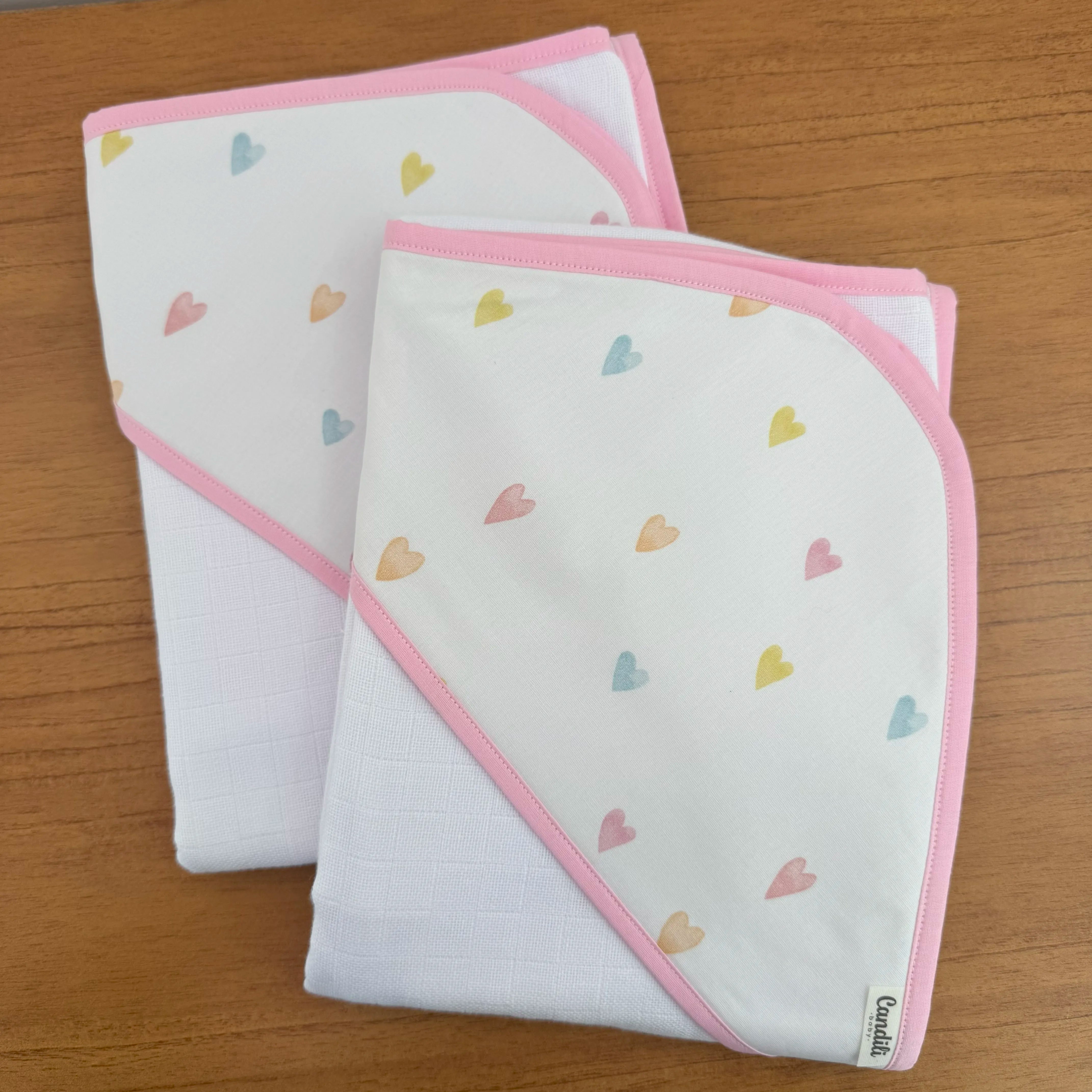 Kit Maternidade 20 peças - Corações Coloridos